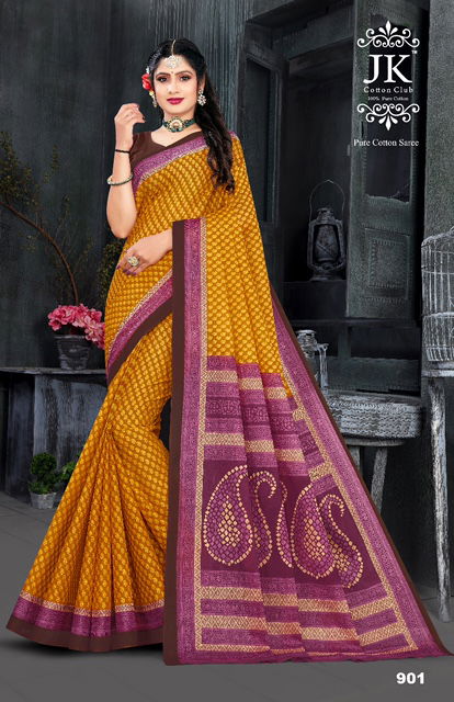 JK Kangana 9 Casual Wear Wholesale Cotton Saree Collection